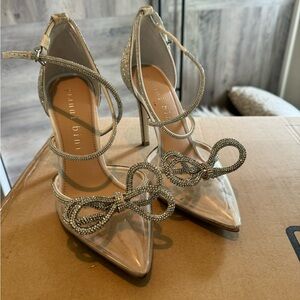 Sparkly Bow Heels
